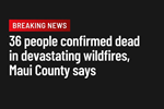 36 Confirmed Dead In Maui Fires